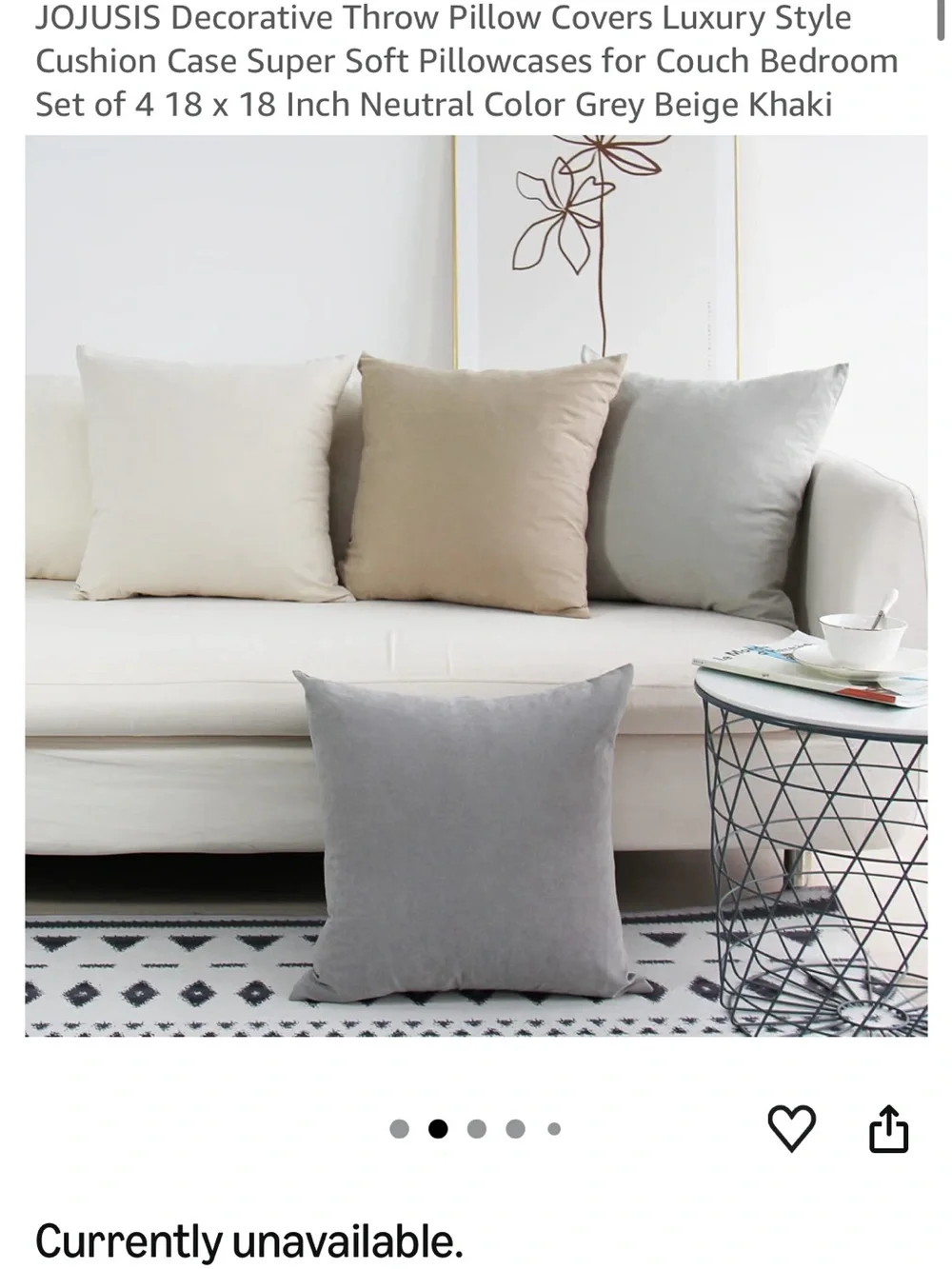 Amazon Neutral Accent Pillow Covers in Beige, Taupe, and Cream (4pk)